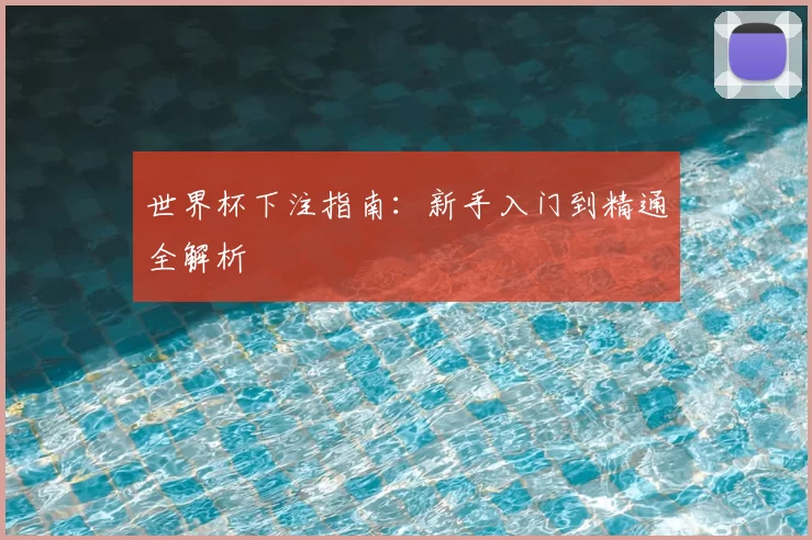 世界杯下注指南：新手入门到精通全解析